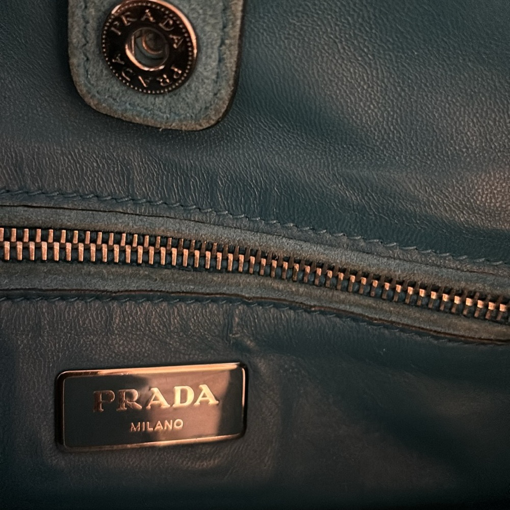 Authentic Prada suede twin tote - Picture 6 of 10